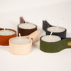 Tealight Candle | Leather Holders