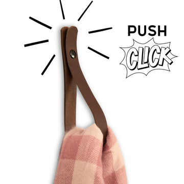 Leather Wall Hook  |  Snap Button