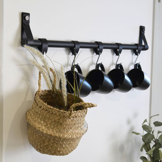 Leather S-hook | Coat hook | Wardrobe hook